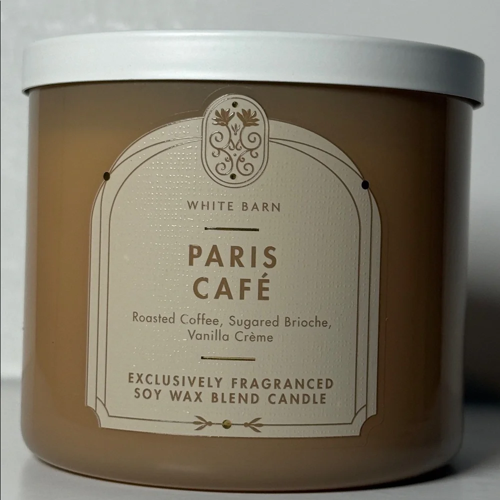 Bath & Body Works Paris Cafe 3 Wick Candle With White Lid by White Barn